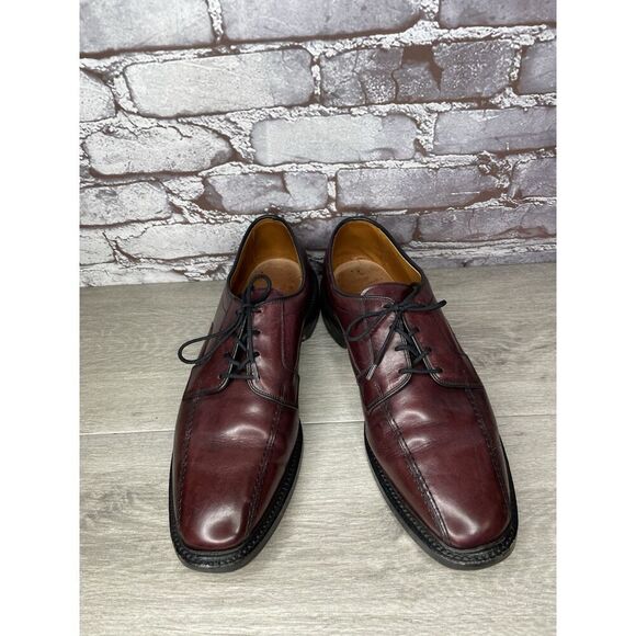 Allen Edmonds Hillcrest Brown Leather Bicycle Toe Lace Up Dress Shoes Men 11D US main image 9